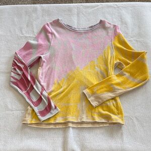 Women’s We the Free  Colorblock Floral Long-Sleeve Top - Pink, Yellow, Cream